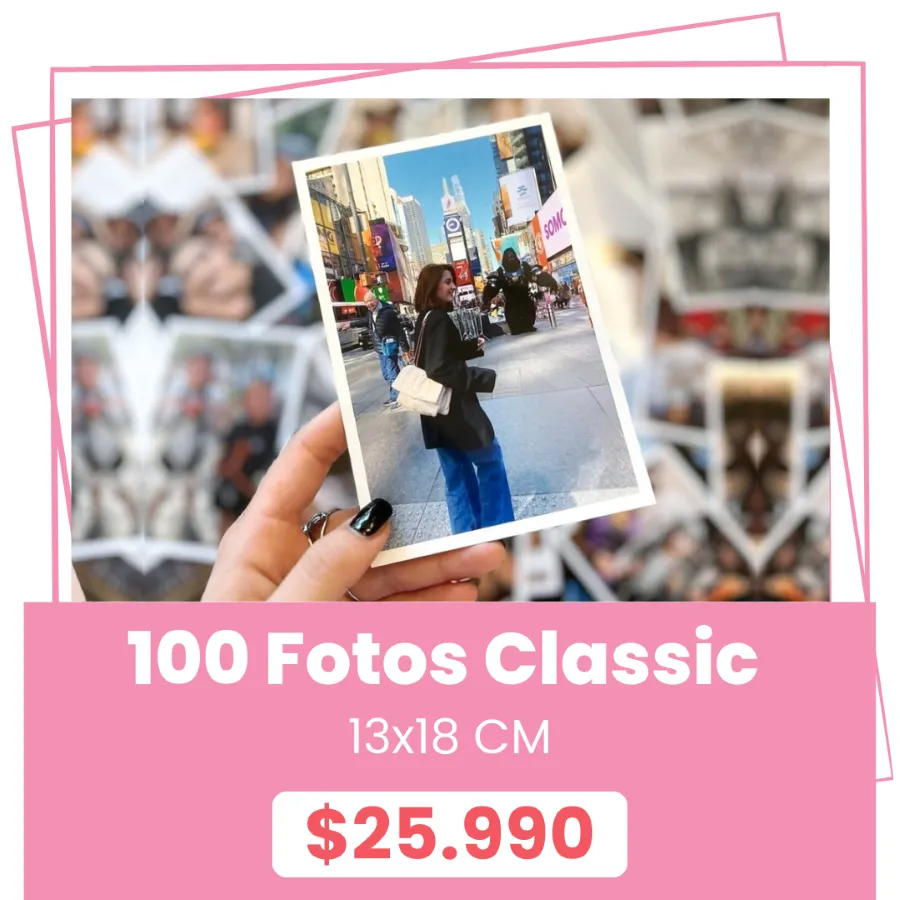 100 Fotos Classic 13x18 a $25.990