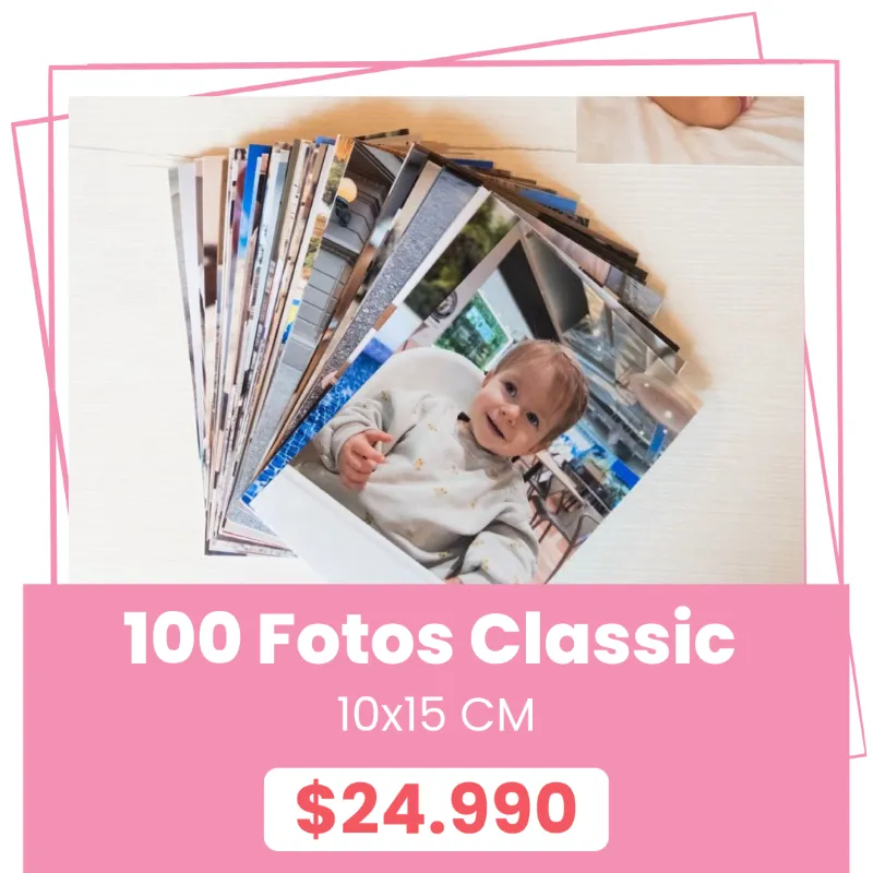 100 Fotos Classic 10x15 a $24.990