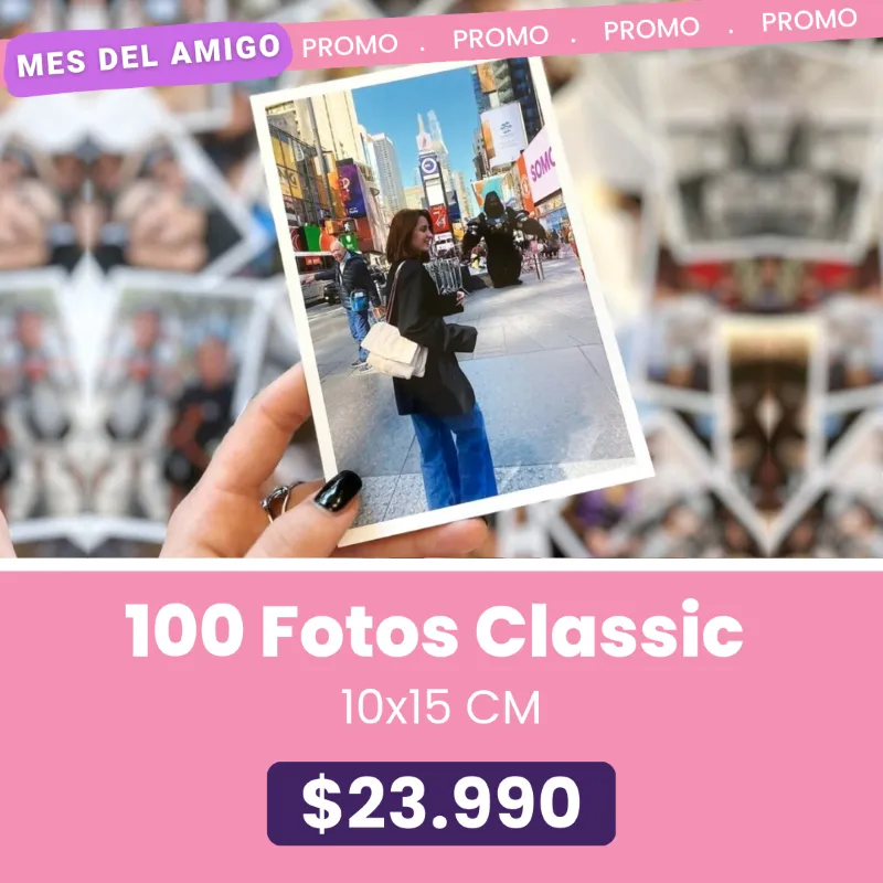 100 Fotos Classic 10x15 a $23.990