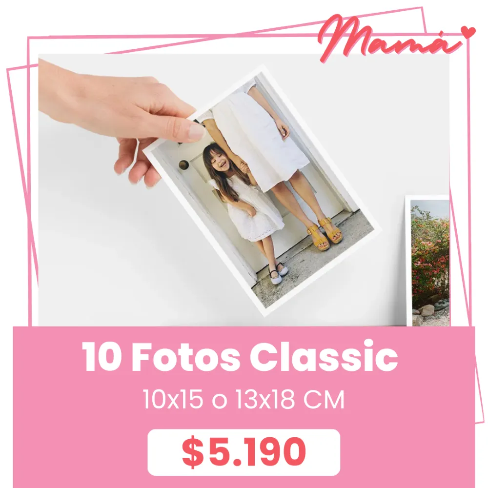 10 Fotos Classic 10x15 o 13x18 a $5.190