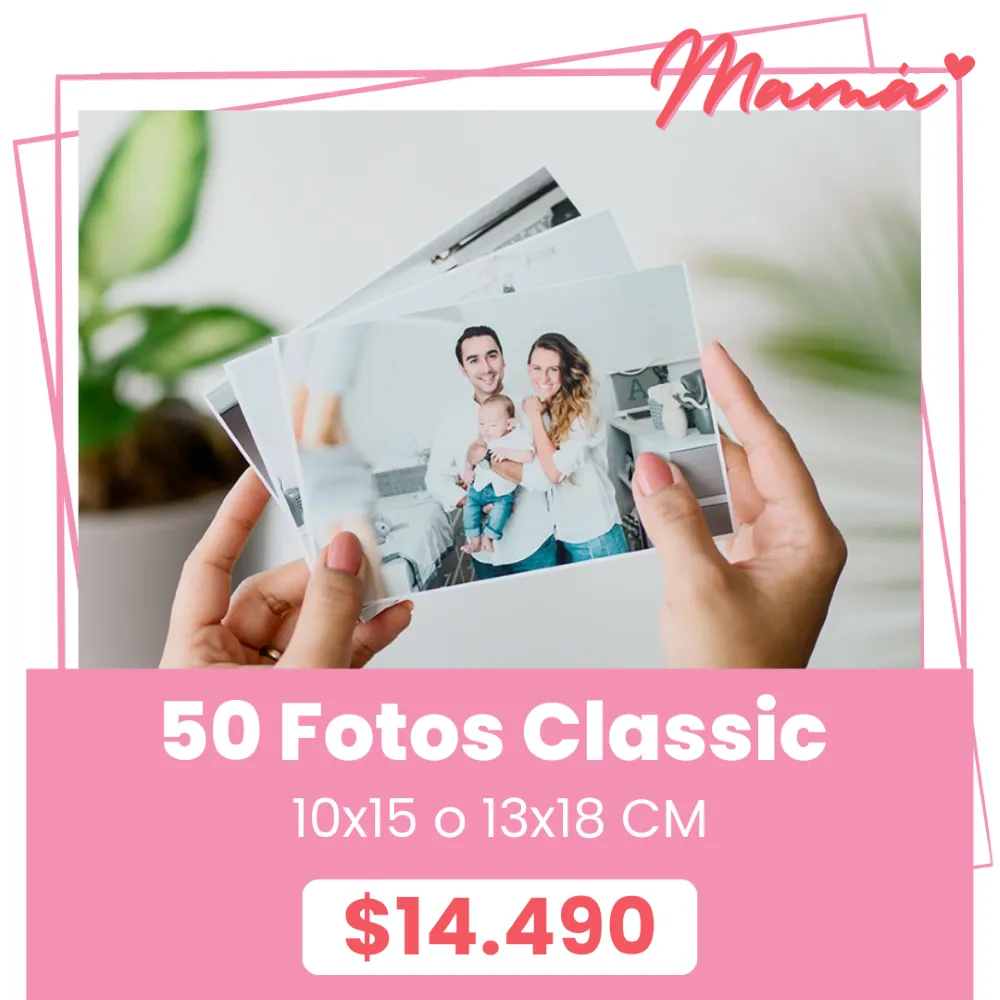 50 Fotos Classic 10x15 o 13x18 a $14.490