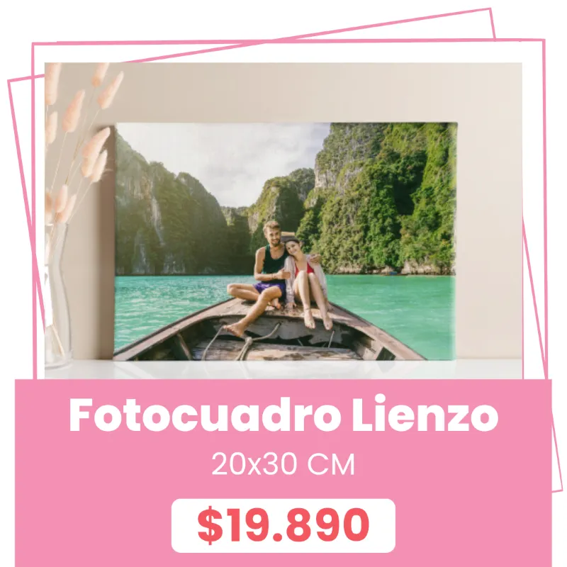 Fotocuadro de lienzo 20x30 a $19.890