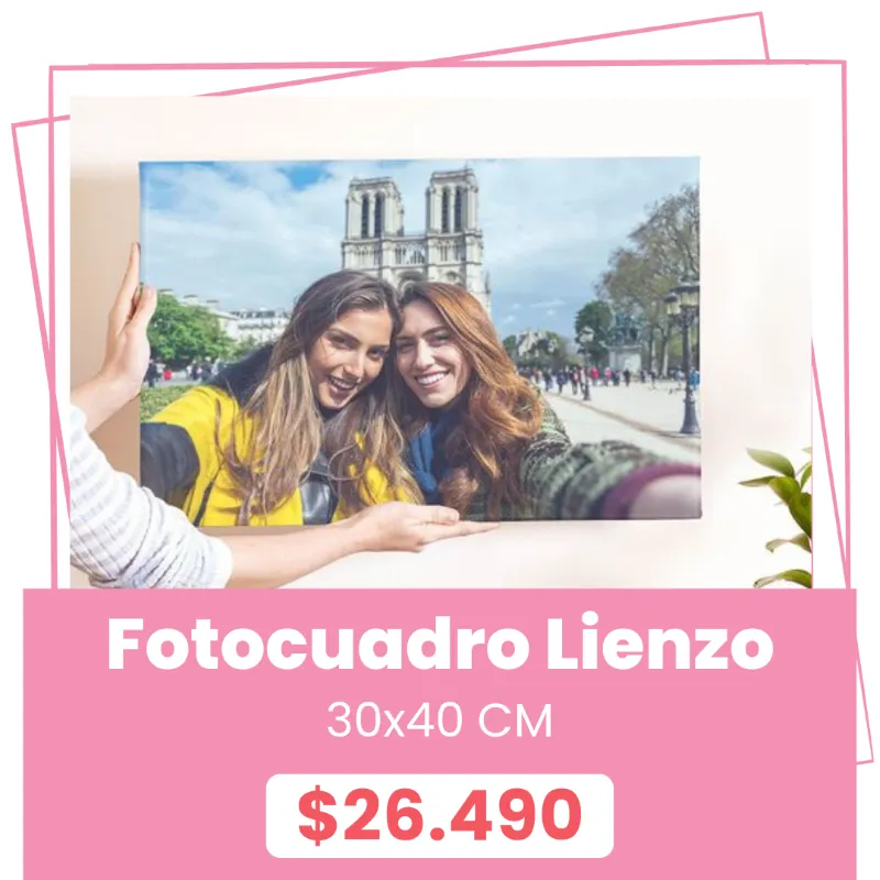 Fotocuadro de lienzo 30x40 a $26.490