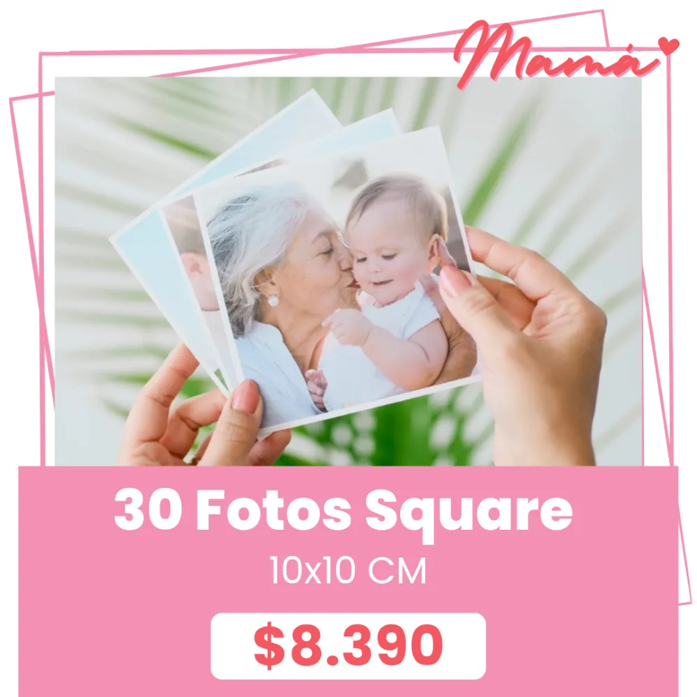 30 Fotos Square 10x10 a $8.390